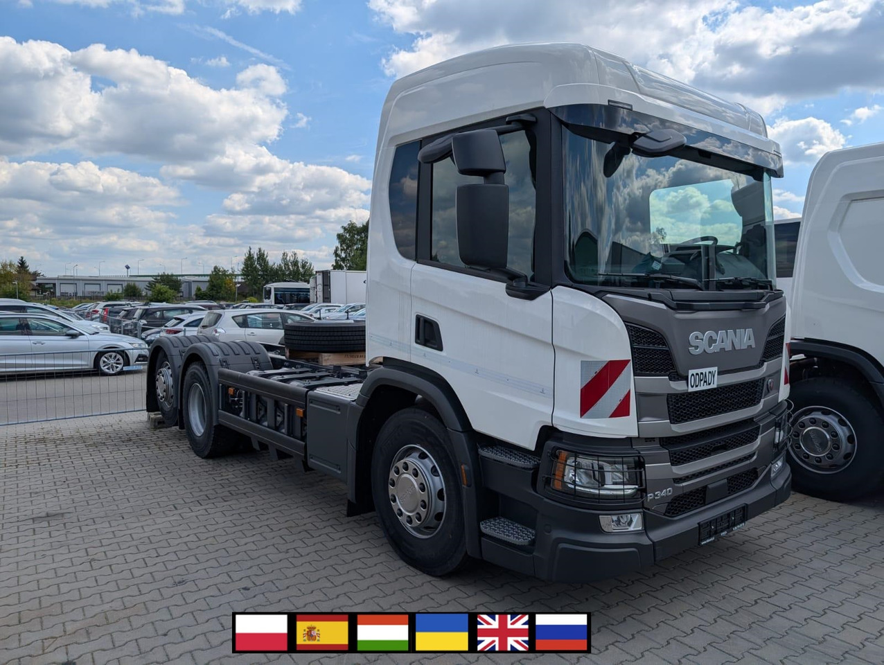 SCANIA P 340 B6x2*4NA / chassis frame / steering axle / CNG / large cab / 8 units - Kamion za smeće: slika 1 SCANIA P 340 B6x2*4NA / chassis frame / steering axle / CNG / large cab / 8 units - Kamion za smeće: slika 1