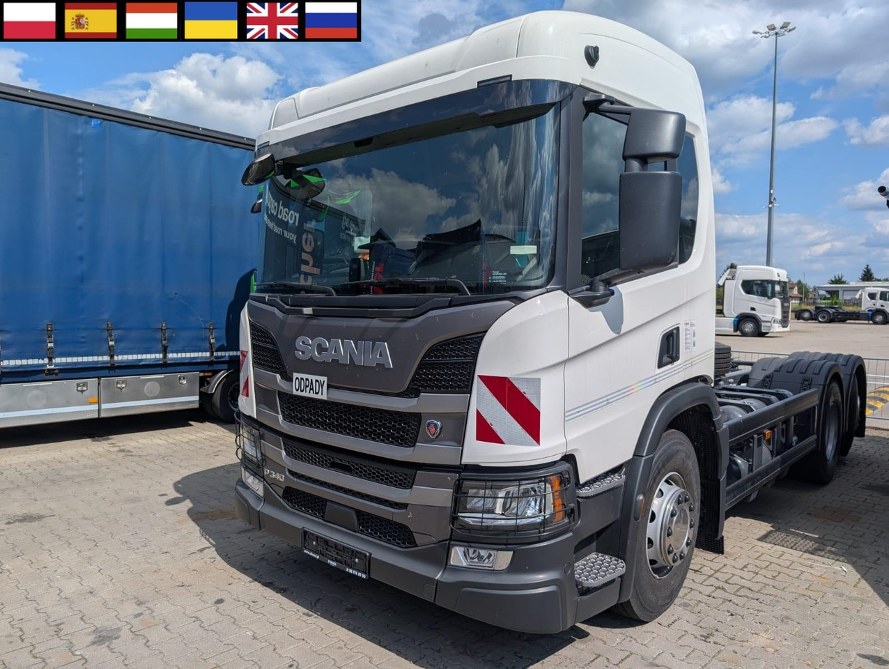 SCANIA P 340 B6x2*4NA / chassis frame / steering axle / CNG / large cab / 8 units - Kamion sa golom šasijom i zatvorenom kabinom: slika 1 SCANIA P 340 B6x2*4NA / chassis frame / steering axle / CNG / large cab / 8 units - Kamion sa golom šasijom i zatvorenom kabinom: slika 1