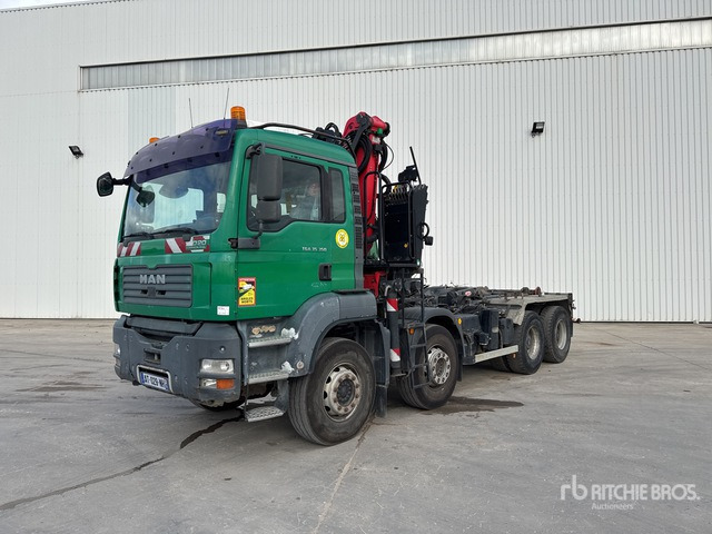 2006 MAN TGA 35.350 8x4 Camion Ampliroll Grue Palfi ... Roll-Off Truck - Kamion sa hidrauličnom kukom, Kamion sa dizalicom: slika 2 2006 MAN TGA 35.350 8x4 Camion Ampliroll Grue Palfi ... Roll-Off Truck - Kamion sa hidrauličnom kukom, Kamion sa dizalicom: slika 2