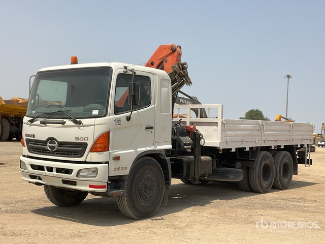 2007 Hino 500 Palfinger PK1000 4.5 ton Knuckl ... Flatbed Truck with Crane - Kamion sa tovarnim sandukom, Kamion sa dizalicom: slika 1 2007 Hino 500 Palfinger PK1000 4.5 ton Knuckl ... Flatbed Truck with Crane - Kamion sa tovarnim sandukom, Kamion sa dizalicom: slika 1