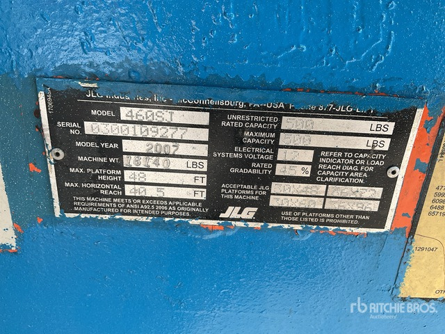 2007 JLG 460SJ 4WD Diesel Telescopic Boom Lift - Teleskopska platforma: slika 1 2007 JLG 460SJ 4WD Diesel Telescopic Boom Lift - Teleskopska platforma: slika 1