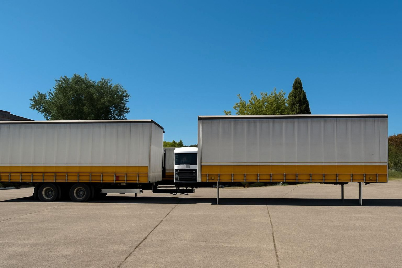 Krone 2 x WB 7,82 Jumbo, Hubdach, Edscha + Anh. Tandem - Promenjivo telo sa ceradom: slika 1 Krone 2 x WB 7,82 Jumbo, Hubdach, Edscha + Anh. Tandem - Promenjivo telo sa ceradom: slika 1