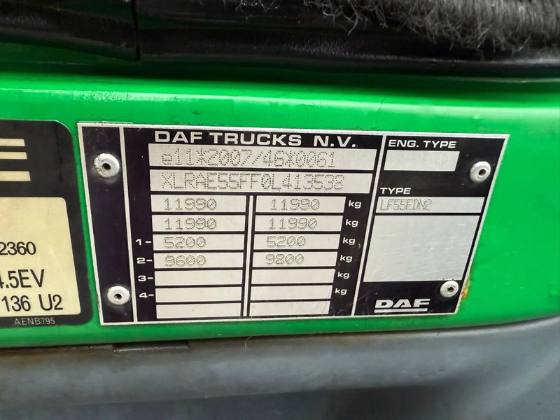 Lizing DAF LF 55.180 7.3M Koffer 1500KG LBW Zijdeur NL Truck DAF LF 55.180 7.3M Koffer 1500KG LBW Zijdeur NL Truck: slika 15