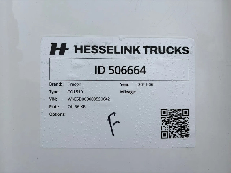 Poluprikolica sa ceradom Tracon 11.5M 1AS City Stuuras Schuifzeil Laadklep 1500KG NL Trailer, nieuwe apk tot 29-10-2026: slika 13