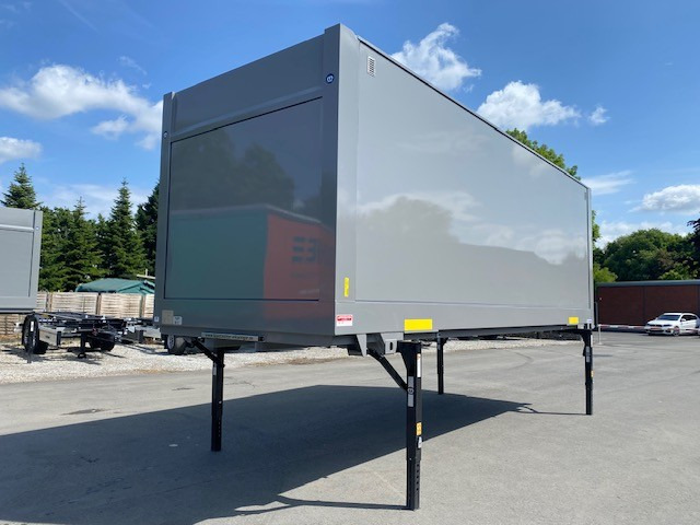 Promenjivo telo - sanduk Krone BDF-System, 7.450 mm lang, Portaltüren, RAL 7037 Staubgrau: slika 7