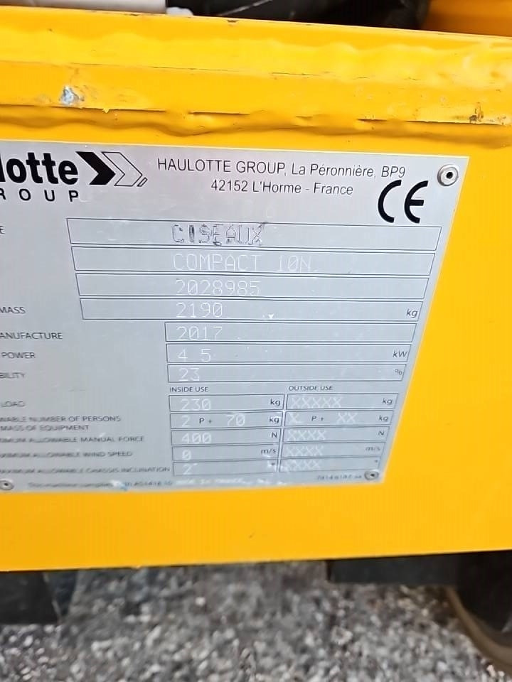 Haulotte Compact 10 N - Lift u obliku makaza: slika 5 Haulotte Compact 10 N - Lift u obliku makaza: slika 5