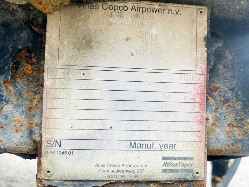 Atlas Copco XAS 67DDG (4069) - Kompresor za vazduh: slika 3 Atlas Copco XAS 67DDG (4069) - Kompresor za vazduh: slika 3