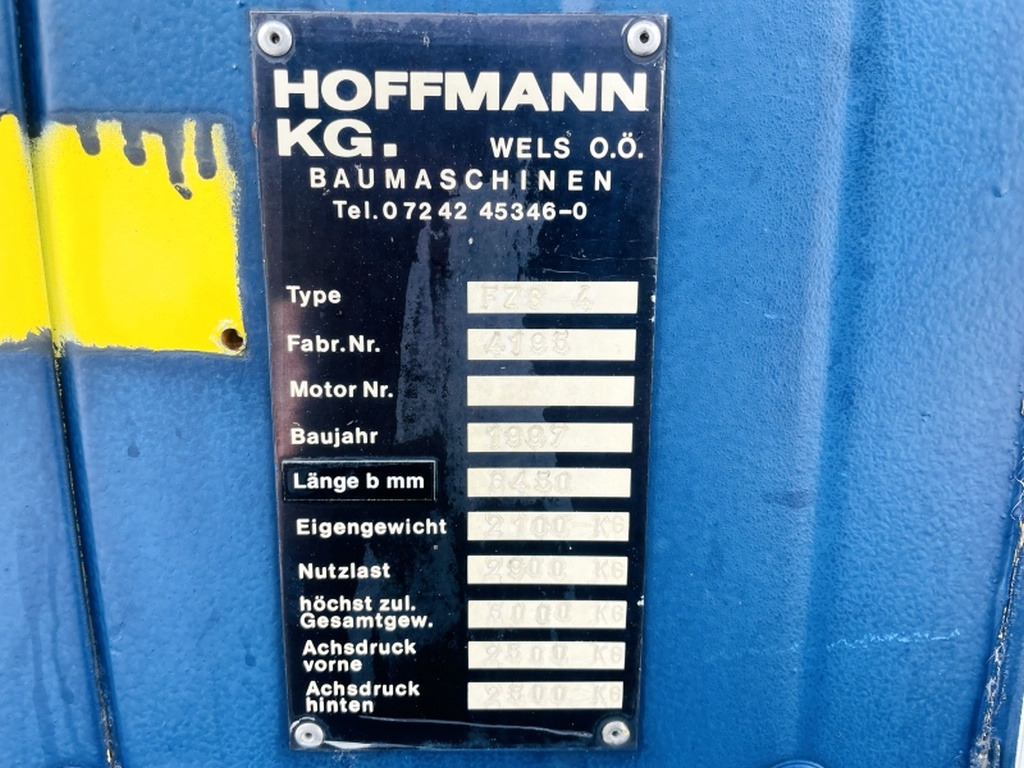 Diverses HOFFMANN FZS4 BAUWAGEN (4072) - Građevinski kontejner, Prikolica: slika 3 Diverses HOFFMANN FZS4 BAUWAGEN (4072) - Građevinski kontejner, Prikolica: slika 3