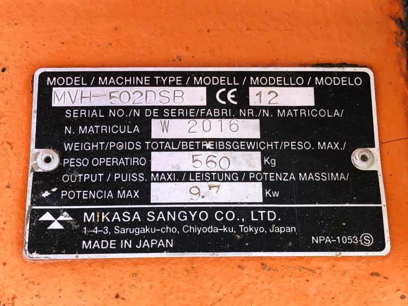 Diverses MIKASA MVH 502 (2906) - Vibraciona ploča: slika 3 Diverses MIKASA MVH 502 (2906) - Vibraciona ploča: slika 3