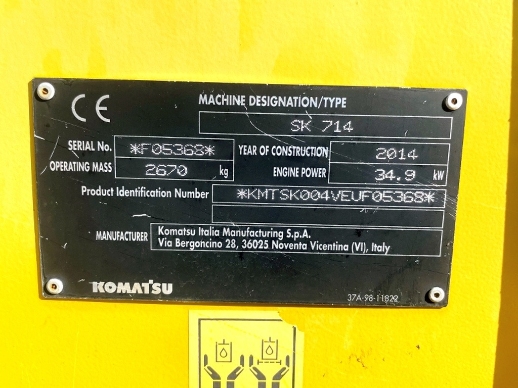 Komatsu SK714 (4077) - Mini utovarivač: slika 3 Komatsu SK714 (4077) - Mini utovarivač: slika 3