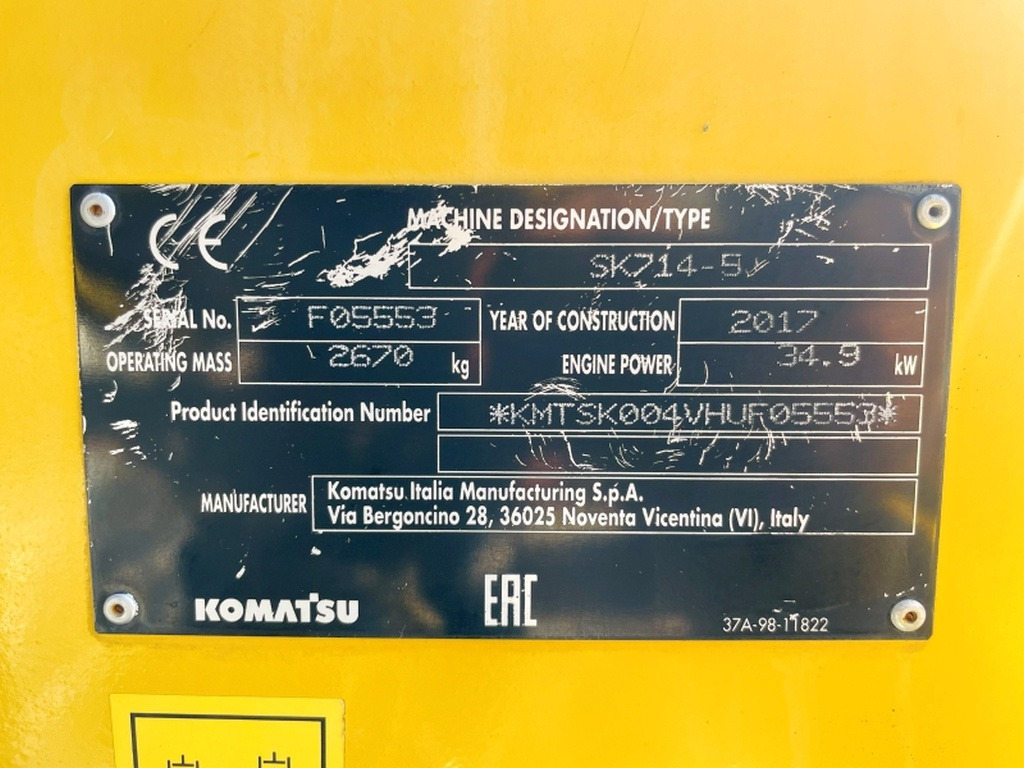 Komatsu SK714-5 (4065) - Mini utovarivač: slika 3 Komatsu SK714-5 (4065) - Mini utovarivač: slika 3