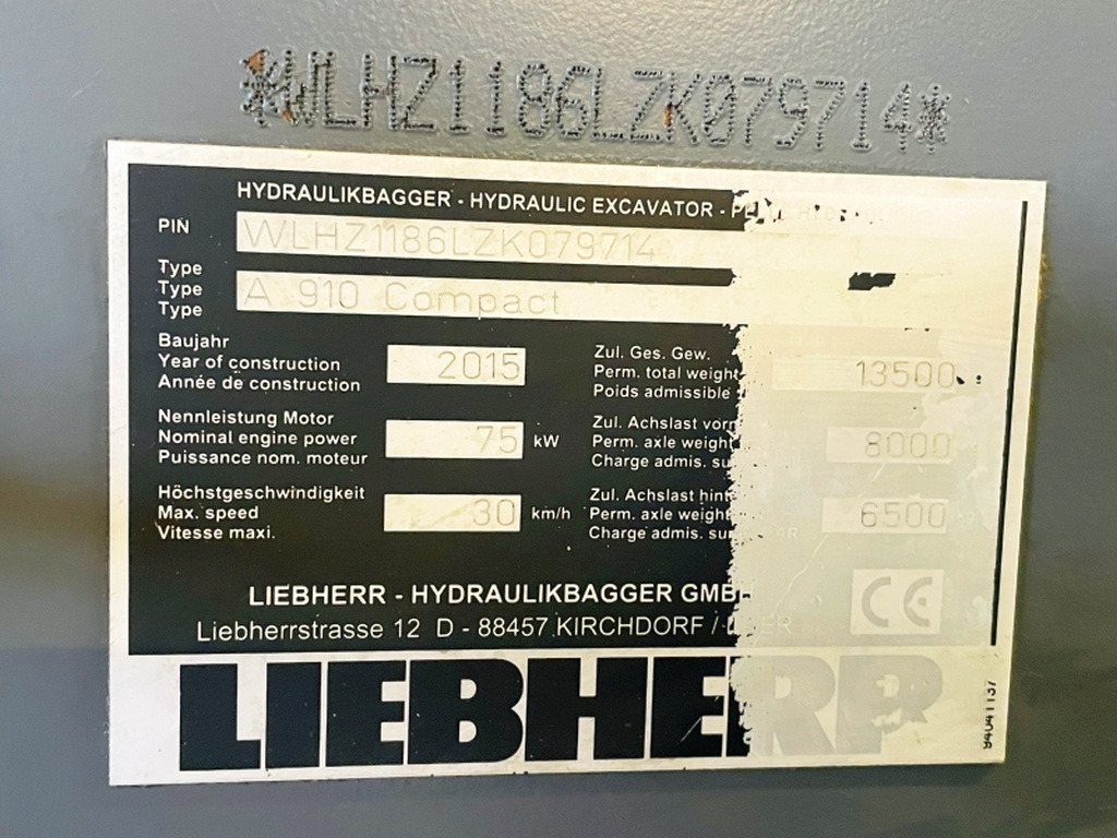 Liebherr A910 Compact (4025) - Bager točkaš: slika 3 Liebherr A910 Compact (4025) - Bager točkaš: slika 3