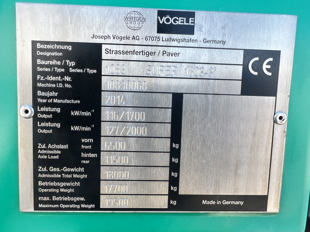 Asfaltni finišer Vögele Super 1803-3i (111558): slika 7