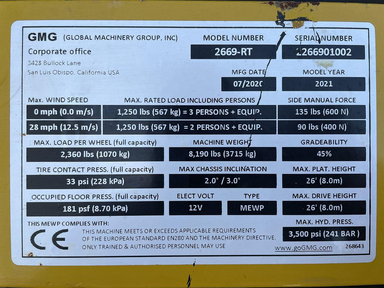Lift u obliku makaza GMG 2669-RT: slika 10