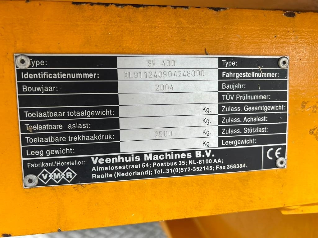 Prikolica za poljoprivredu Veenhuis SW 400 silagewagen: slika 8