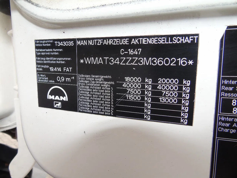 Tegljač MAN FE 19.414 + MANUAL + 4X4 +EURO 2 !!!!!!!!!!!: slika 20