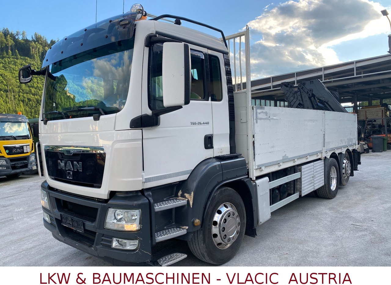 MAN 26.440 mit Kran HIAB 166 5XHydraulikauschub - Kamion sa tovarnim sandukom, Kamion sa dizalicom: slika 1 MAN 26.440 mit Kran HIAB 166 5XHydraulikauschub - Kamion sa tovarnim sandukom, Kamion sa dizalicom: slika 1