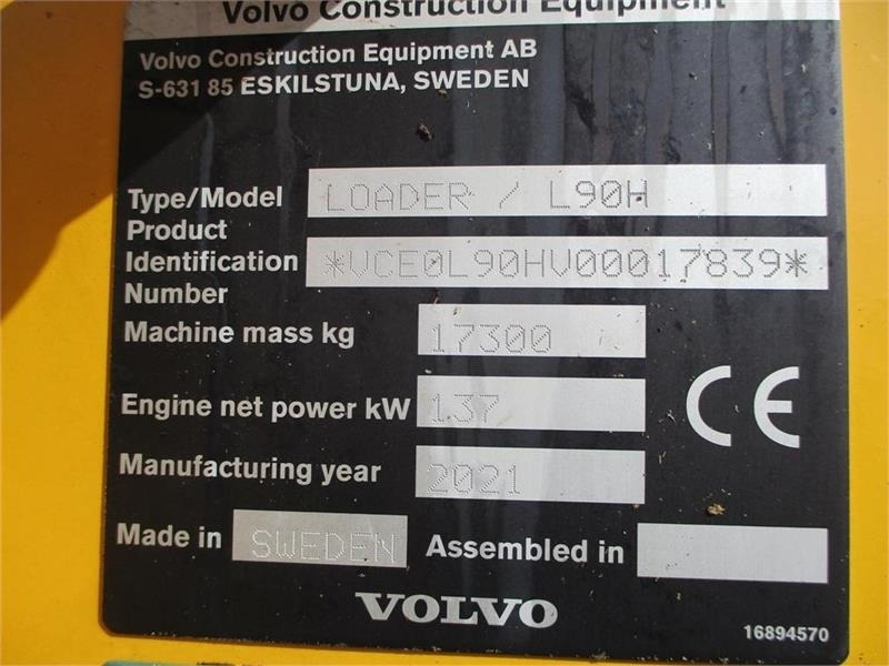 Volvo L 90 H Årg 9.2021, CDC, BSS, DK-Maskine med fuld V - Utovarivač točkaš: slika 2 Volvo L 90 H Årg 9.2021, CDC, BSS, DK-Maskine med fuld V - Utovarivač točkaš: slika 2