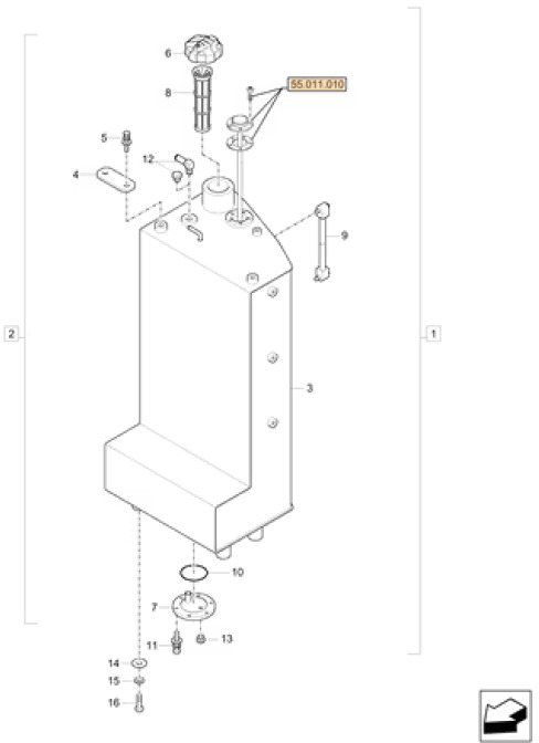Case 3LML03100 - 31ML01018CG (HYDRAULIC TANK) - Rezervoar za gorivo za Građevinska mašina: slika 1 Case 3LML03100 - 31ML01018CG (HYDRAULIC TANK) - Rezervoar za gorivo za Građevinska mašina: slika 1
