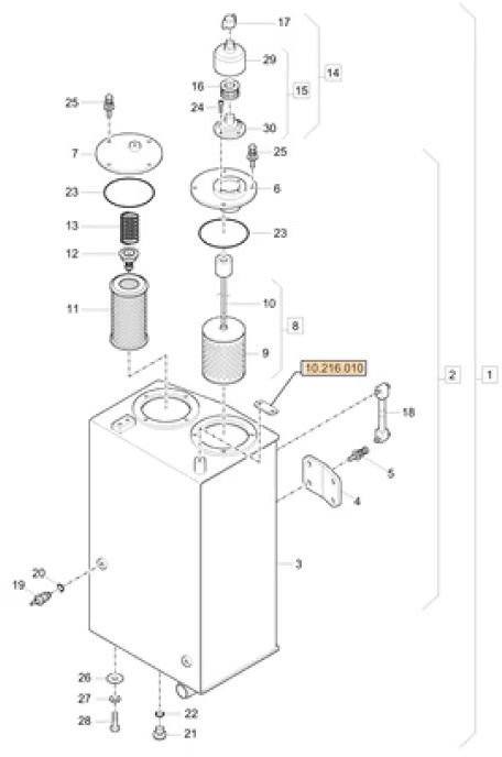 Case 3LML03100 - 3LML03101 - Rezervoar za gorivo za Građevinska mašina: slika 2 Case 3LML03100 - 3LML03101 - Rezervoar za gorivo za Građevinska mašina: slika 2