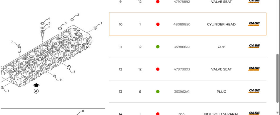 Case 48089850 - Zaglavlje motora za Građevinska mašina: slika 1 Case 48089850 - Zaglavlje motora za Građevinska mašina: slika 1
