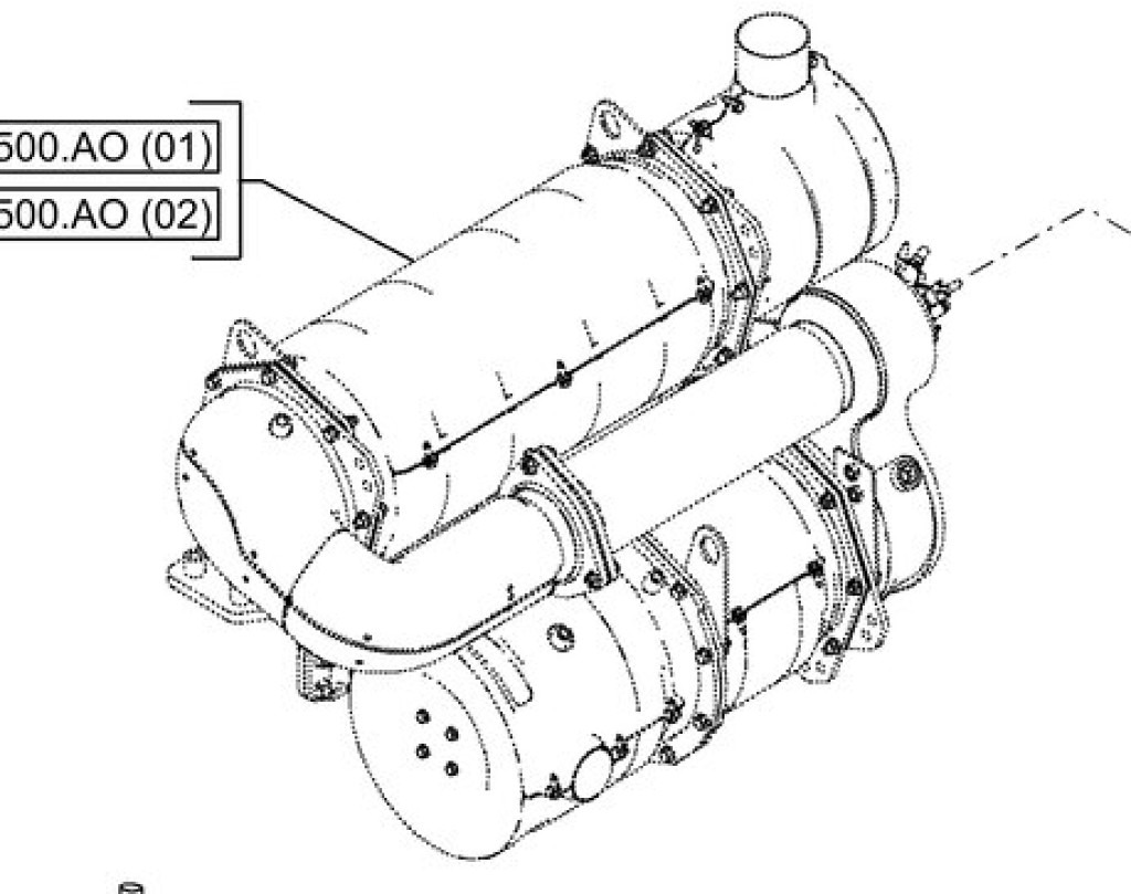 Case 48108098 - 48003497 - Prigušivač za Građevinska mašina: slika 1 Case 48108098 - 48003497 - Prigušivač za Građevinska mašina: slika 1