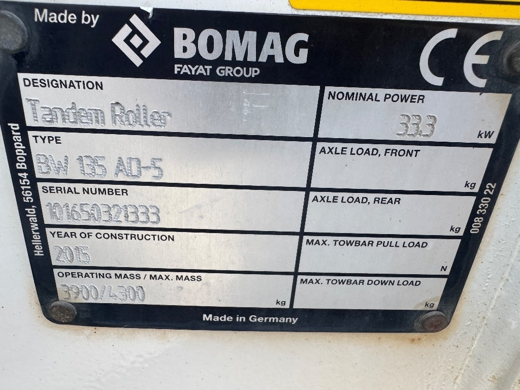Bomag BW 125 AD-5 - Valjak za puteve: slika 5 Bomag BW 125 AD-5 - Valjak za puteve: slika 5