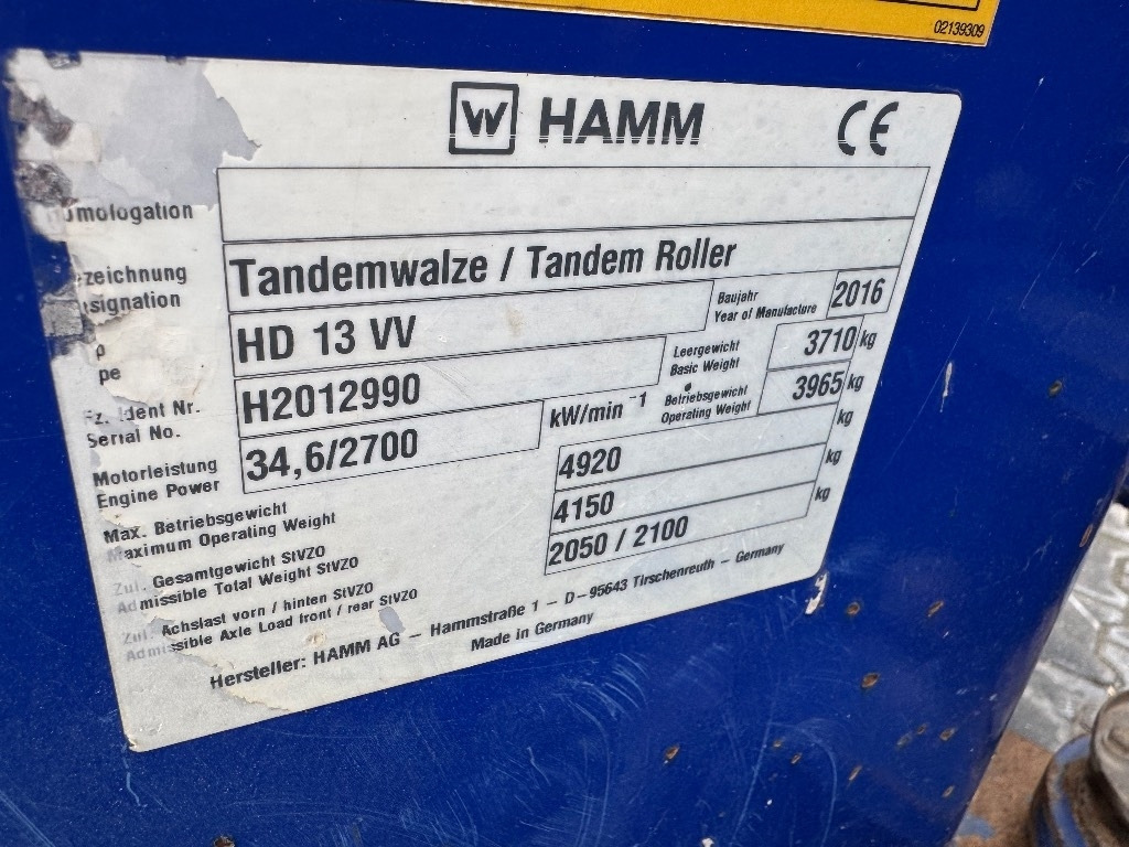 Hamm HD 13 VV - Valjak za puteve: slika 5 Hamm HD 13 VV - Valjak za puteve: slika 5