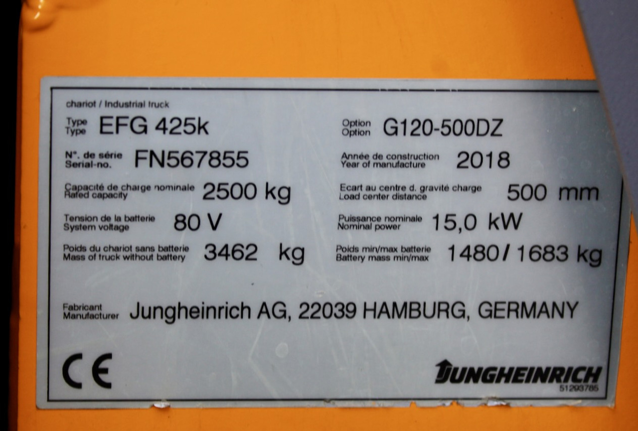 Električni viljuškar Jungheinrich EFG 425k 500 DZ: slika 11