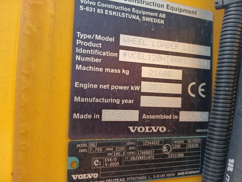 Utovarivač točkaš Volvo L120 H, Hjullastare: slika 16