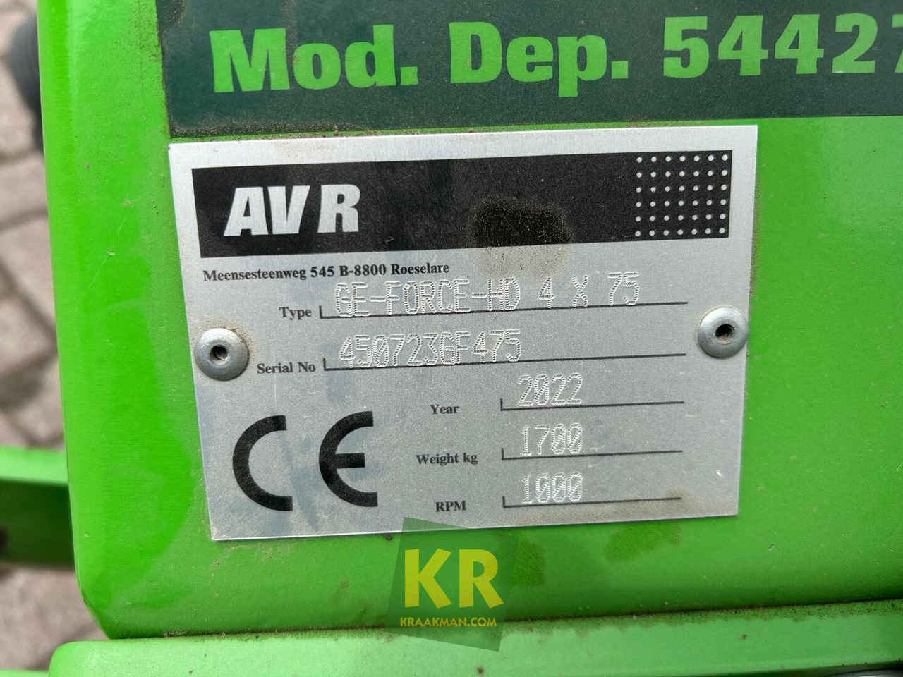 GE Force AVR  - Oprema za obradu zemljišta: slika 2 GE Force AVR  - Oprema za obradu zemljišta: slika 2