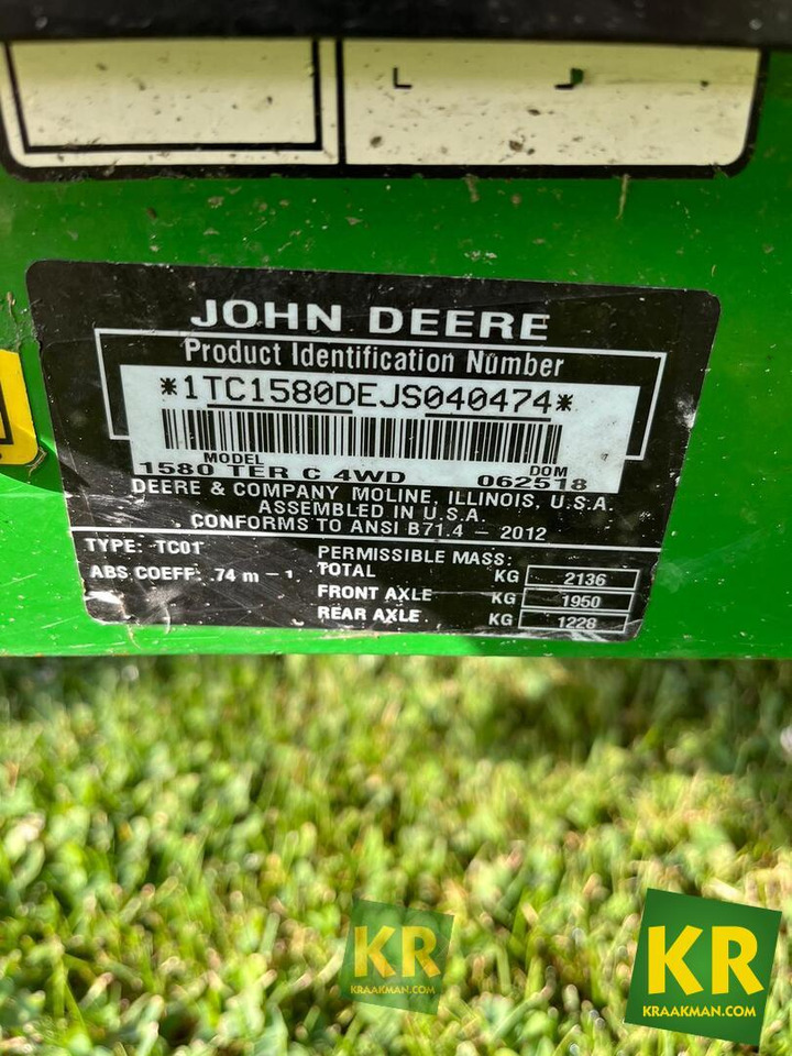 John Deere 1580 - Baštenska kosačica: slika 3 John Deere 1580 - Baštenska kosačica: slika 3