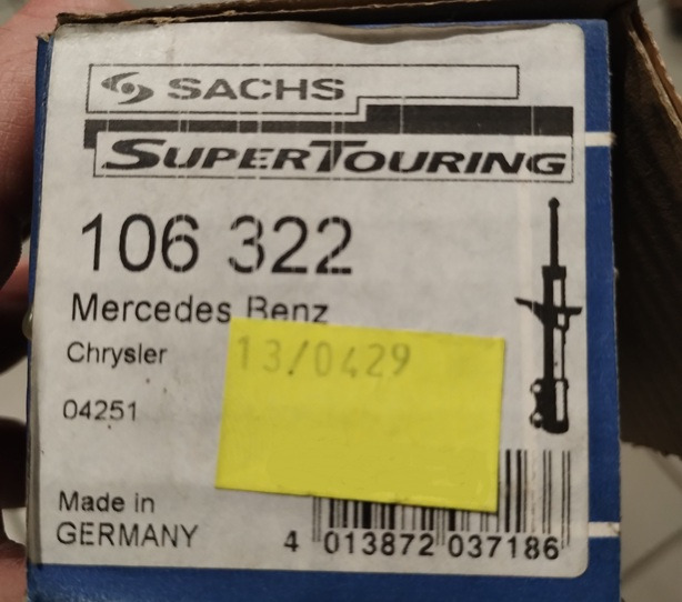 AMORTYZATOR PRZEDNI MERCEDES 407 409 410 6113200930 106322 SACHS - Amortizeri: slika 2 AMORTYZATOR PRZEDNI MERCEDES 407 409 410 6113200930 106322 SACHS - Amortizeri: slika 2