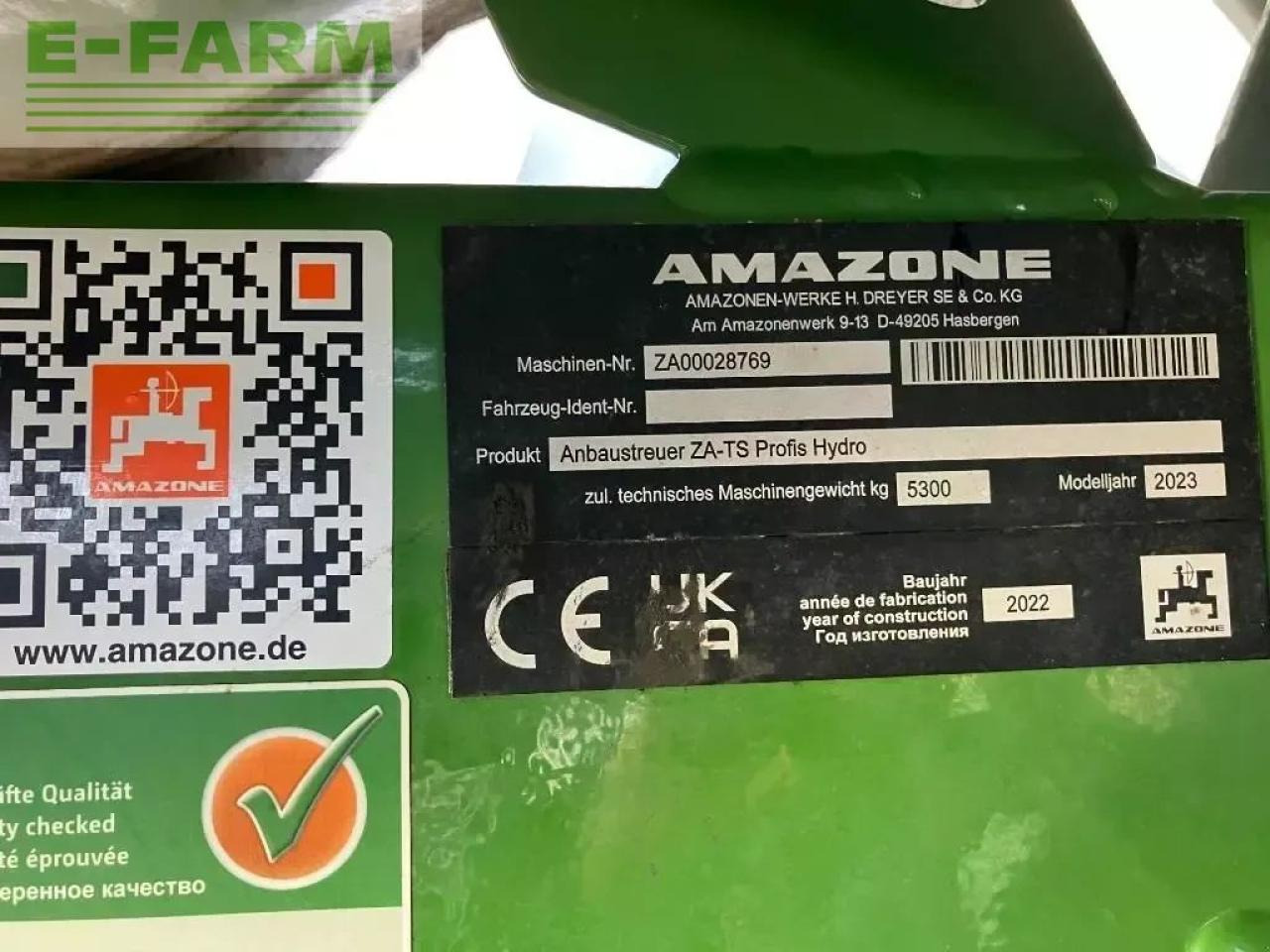 Amazone za-ts 4200 - Rasipač veštačkog đubriva: slika 4 Amazone za-ts 4200 - Rasipač veštačkog đubriva: slika 4