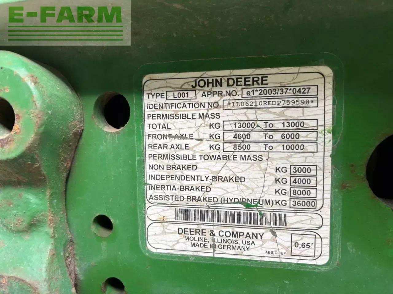 Traktor John Deere 6210r: slika 14 Traktor John Deere 6210r: slika 14