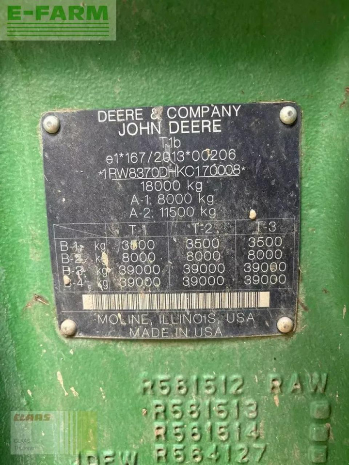 John Deere 8r 370 - Traktor: slika 3 John Deere 8r 370 - Traktor: slika 3
