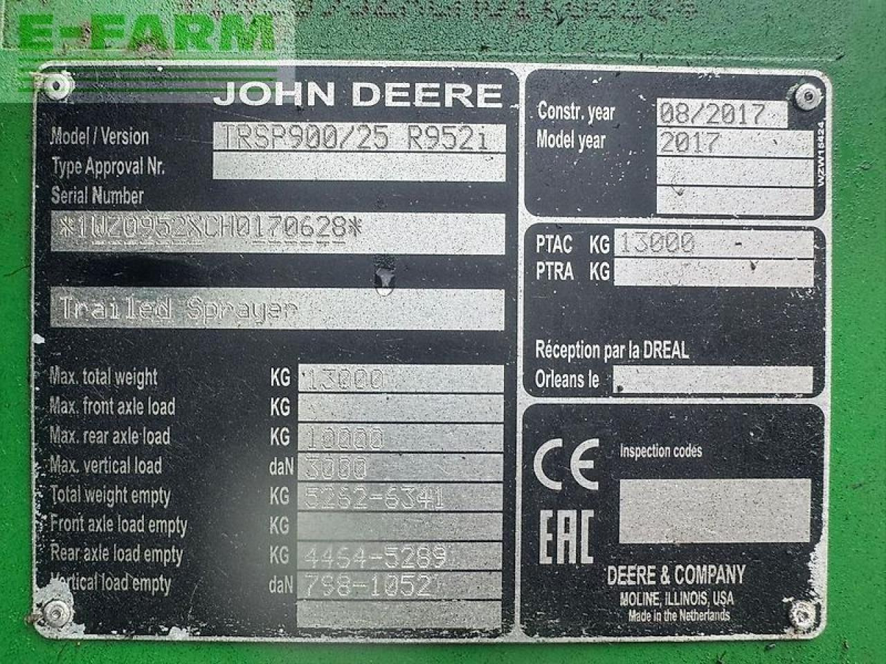 John Deere r952i - Vučena prskalica: slika 5 John Deere r952i - Vučena prskalica: slika 5