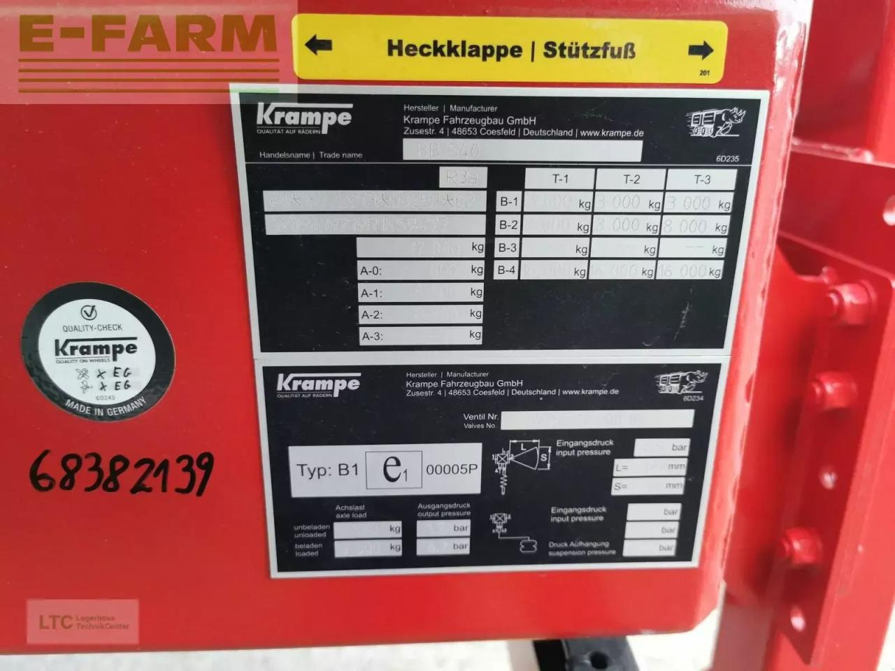 Traktorska prikolica za farmu/ Kiper Krampe big body 540: slika 9