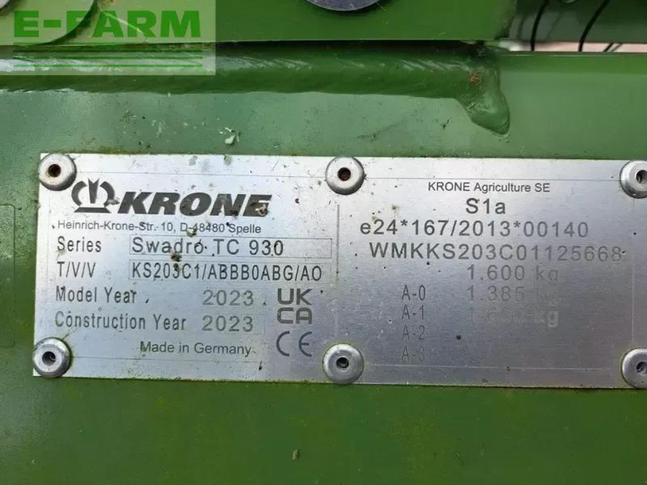 Krone swadro tc 930 - Prevrtač/ Grabuljač: slika 4 Krone swadro tc 930 - Prevrtač/ Grabuljač: slika 4