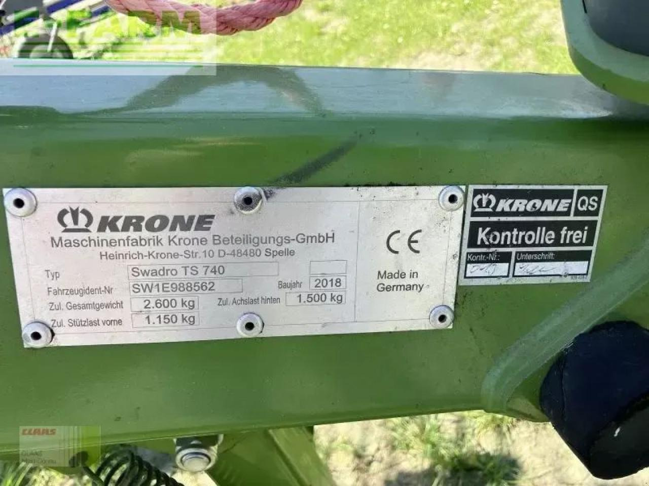 Prevrtač/ Grabuljač Krone ts 740: slika 7