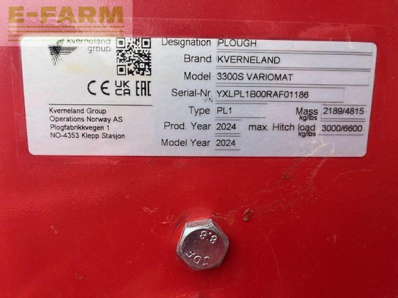 Kverneland 3300 s variomat - Plug: slika 3 Kverneland 3300 s variomat - Plug: slika 3