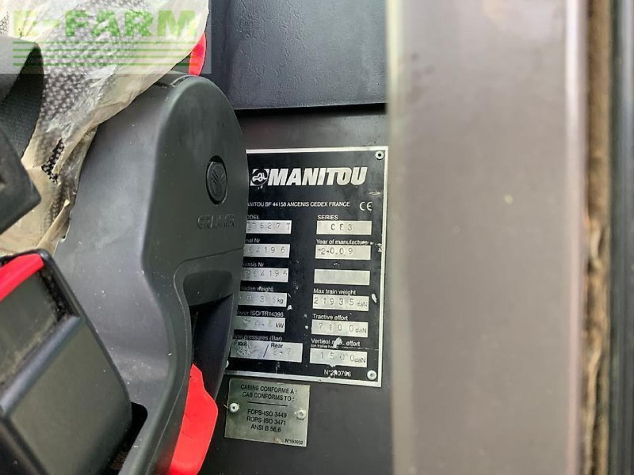 Teleskopski upravljač Manitou mlt627 t telehandler (st24059): slika 16