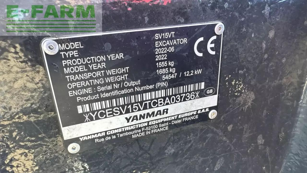 Mini bager Yanmar sv15vt: slika 7