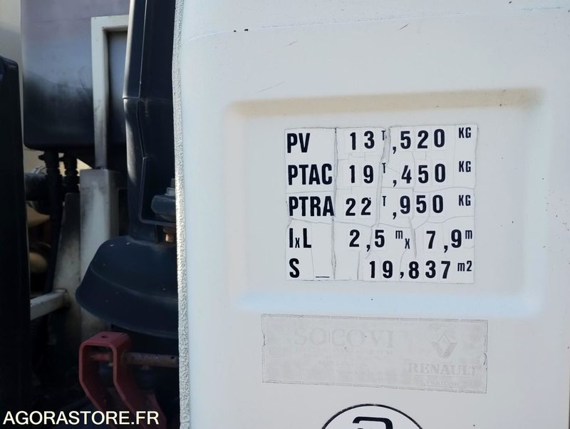 Camion 19t Hydrocureur Renault G300 Maxter – équipement Huwer - Vakuumska cisterna: slika 4 Camion 19t Hydrocureur Renault G300 Maxter – équipement Huwer - Vakuumska cisterna: slika 4