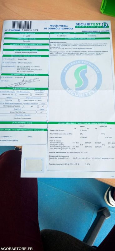 Minibus, Putnički kombi EX-950-XB - Roulant - CITROEN JUMPY SPACE TOURER - CG KS - VP - 239 140 Kms: slika 14 Minibus, Putnički kombi EX-950-XB - Roulant - CITROEN JUMPY SPACE TOURER - CG KS - VP - 239 140 Kms: slika 14