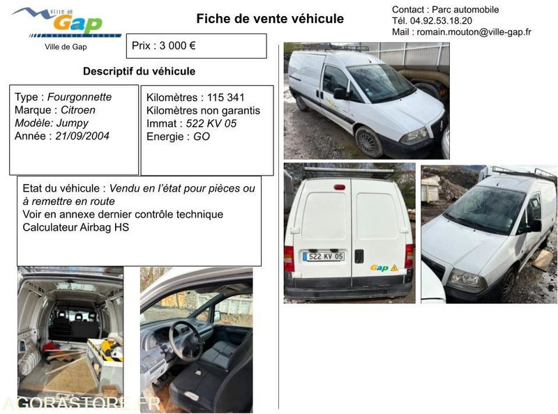 FOURGONNETTE CITROEN JUMPY - Mali kombi: slika 2 FOURGONNETTE CITROEN JUMPY - Mali kombi: slika 2