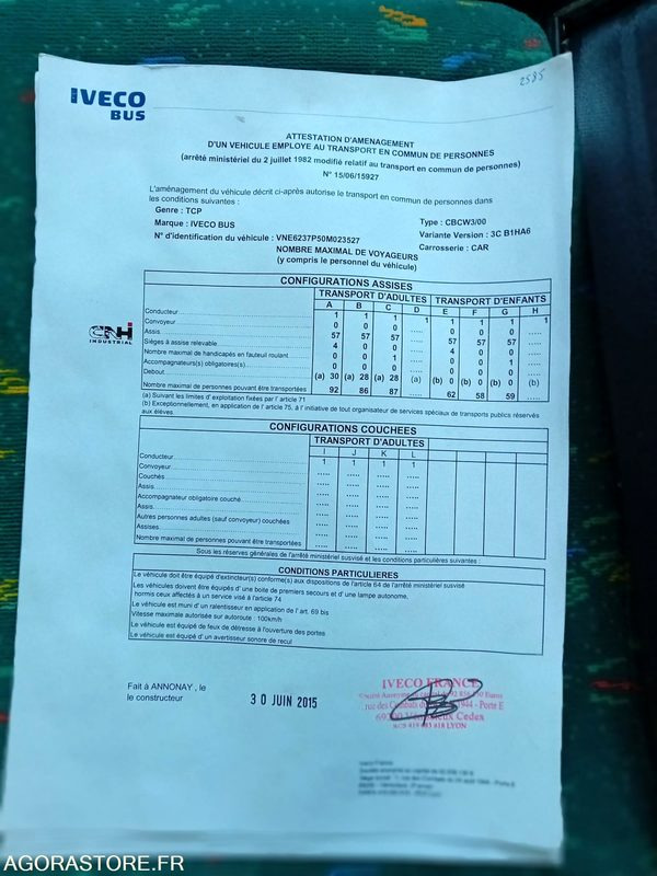 Turistički autobus IVECO CROSSWAY LINE - DS 235 TY - E6 - 2015 - 450000 KM - BOX FAP HS: slika 20