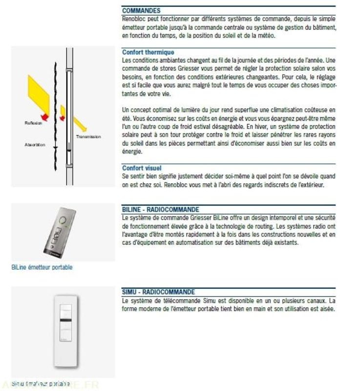 Lot de volets roulants Griesser RENOBLOC - Instrument/ Oprema: slika 4 Lot de volets roulants Griesser RENOBLOC - Instrument/ Oprema: slika 4
