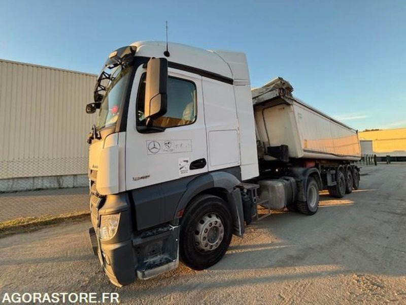 TRACTEUR 4X2 MERCEDES ACTROS 1845 2018 385 000 KM + BENNE ALUMINIUM SHMITZ 2016 - Tegljač: slika 1 TRACTEUR 4X2 MERCEDES ACTROS 1845 2018 385 000 KM + BENNE ALUMINIUM SHMITZ 2016 - Tegljač: slika 1