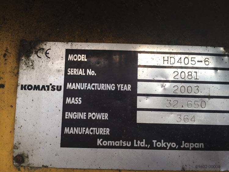 Komatsu HD405-6 - Kiper sa krutom šasijom/ Kiper za kamen: slika 5 Komatsu HD405-6 - Kiper sa krutom šasijom/ Kiper za kamen: slika 5